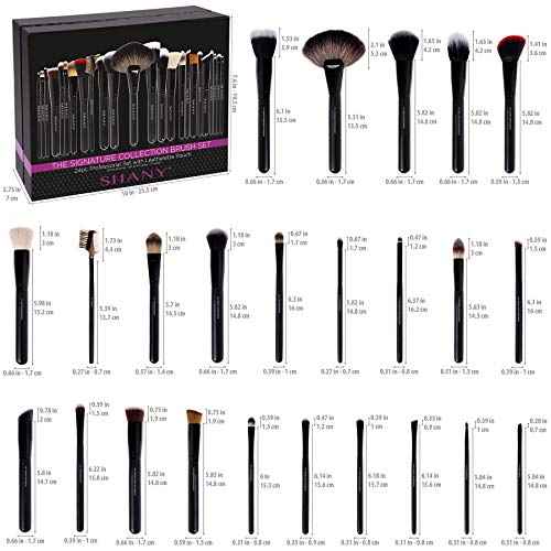 SHANY Makeup Brushes The Masterpiece Pro Signature Makeup Brush Set - Foundation Powder Concealers Eye Shadow brushes, Synthetic Bristle with Wooden handles, Premium Gift Packaging - 24pcs