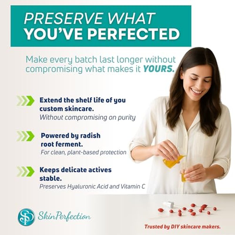 Skin Perfection Leucidal Liquid Sf Max Lactobacillus Natural Preservatives for Cosmetics Natural Preservative Alternative Skin Care Lotion Making Leucidal Liquid SF 16 Oz