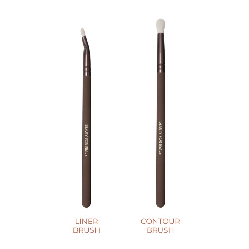 Beauty For Real Perfect Precision I-Brush Set - Includes 5 Total Brushes: Angle/Spoolie, Shader, Blender, Contour & Liner - Vegan & Cruelty Free