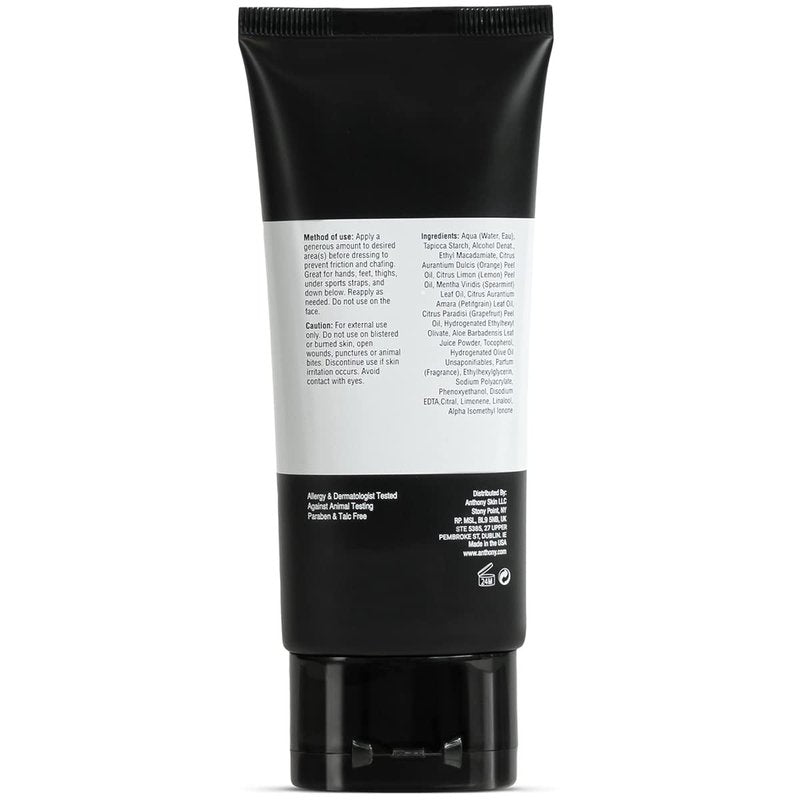 Anthony No Sweat Body Defense Deodorant for Men - Anti-Chafing, Talc-Free, 3 Fl Oz (Pack of 2)