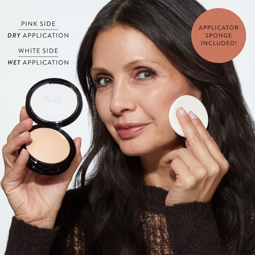 LAURA GELLER NEW YORK Baked Starter Kit - Full Coverage: Double Take Powder Foundation, Sand + Best of the Best Face Palette + Retractable Angled Kabuki Brush