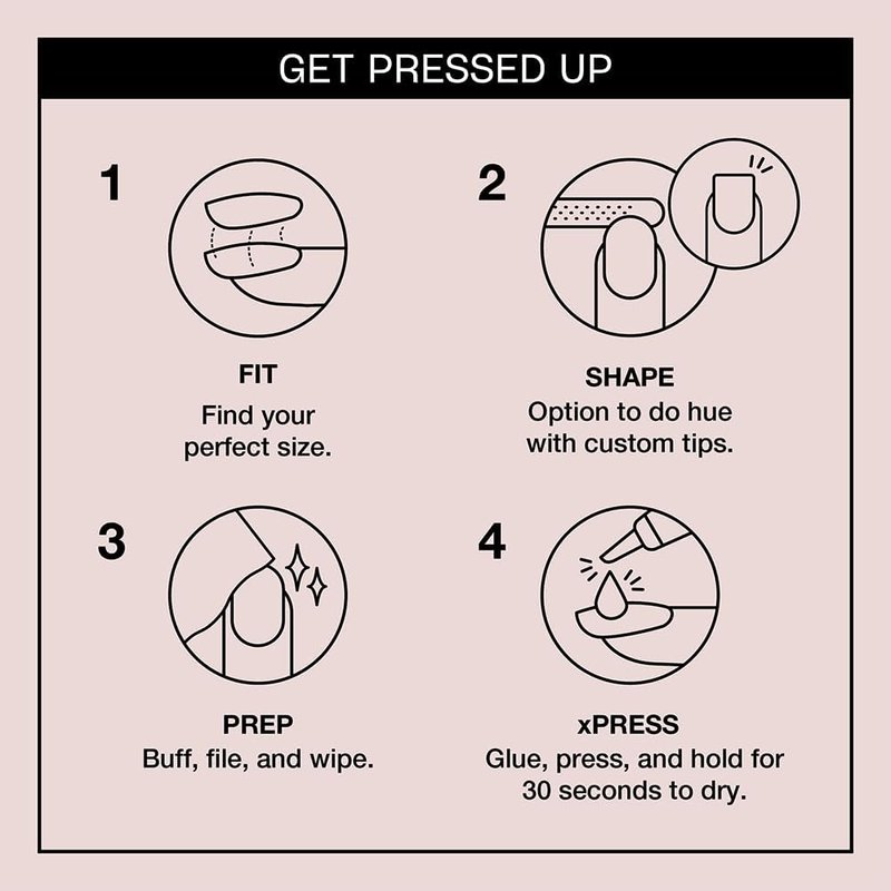 OPI Press-On Nails - Classic Short Round, Long Almond & Coffin Shapes | Professional Nail Art Kit