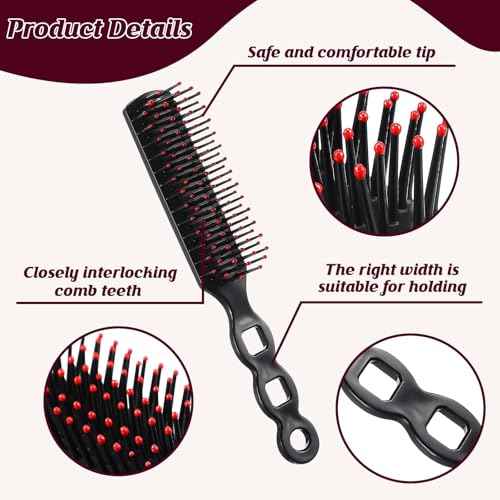 80 Pcs Hair Brushes for Homeless Individually Wrapped for Curly Hair, Women Kids Hotel Homeless Nursing Charity(Pink, 80 PCS)