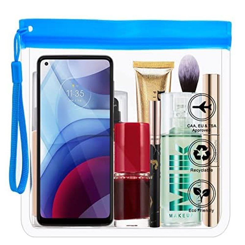 4Pcs Reusable TSA Approved Security Clear Toiletry Bag-Quart Size Travel Bag Tsa Approved for EU UK & US Carry-on Regulations Security Travel Bags for Liquids, Leakproof Travel Accessories
