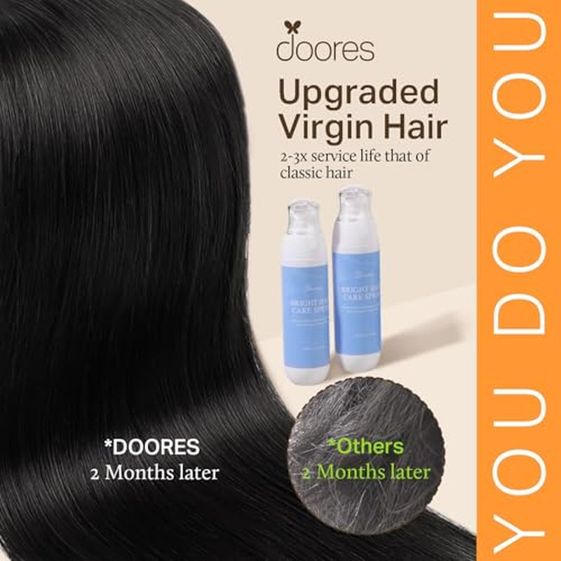 DOORES Clip in Hair Extensions Real Human Hair, Jet Black 150g 9pcs 20 Inch, Human Hair Extensions Remy Hair Extensions Human Hair Clip in Straight Thick Extensions Human Hair Natural