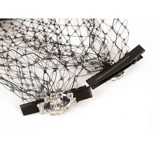 Cizoe 1920s Flapper Fascinator Mesh Face Veil Headband Bridal Wedding Tea Party Headwear with Veil for Women