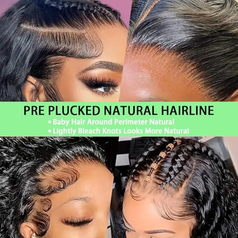 26 Inch Deep Wave Lace Front Wigs Human Hair Wig for Women 200 Density 13x6 HD Lace Front Wigs Human Hair Glueless Deep Curly Frontal Wigs Human Hair Pre Plucked