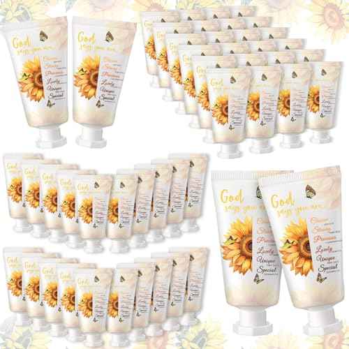 50 Pack Christian Hand Lotion Bulk Gifts for Women Christmas Stocking Stuffers Bible Mini Travel Hand Lotion for Women Church Appreciation(Rustic)