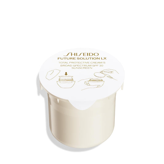 Shiseido Future Solution LX Total Protective Cream SPF 30 Refill - 50 mL - Luxurious Anti-Aging Day Cream with Broad-Spectrum SPF 30 Protection - All Skin Types - Non-Comedogenic