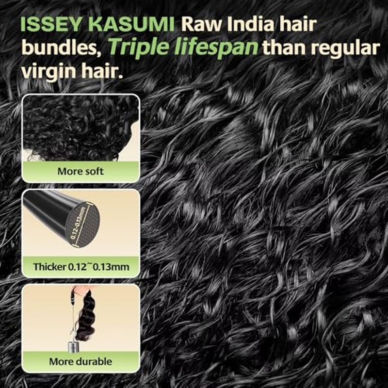 Raw Indian Human Hair Single Bundle,Triple Lifespan Than Regular Virgin Hair,In-Store Quality,Online Price! 100% Raw Indian Hair Bundles Water Wave Raw Hair Bundles 20 Inch