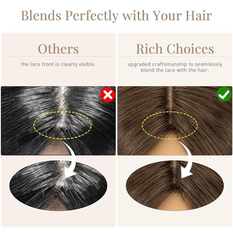 Rich Choices Hair Toppers for Women Real Human Hair 150% Density Clip in Silk Base No Bangs 100% Human Remy Toppper Realistic Scalp Pieces for Women with Thinning Crown 12 Inch #2R Chocolate Brown