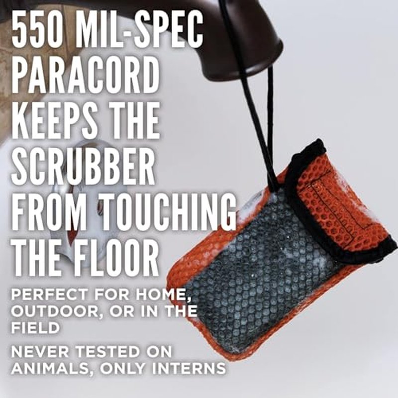 Duke Cannon Supply Co. Tactical Scrubber | U.S. Military-Grade Soap Pouch | Dual-Mesh Design for Hands & Feet | 550 Mil-Spec Paracord | Durable and Versatile for Home, Outdoor, or Field Use, 2 Pack