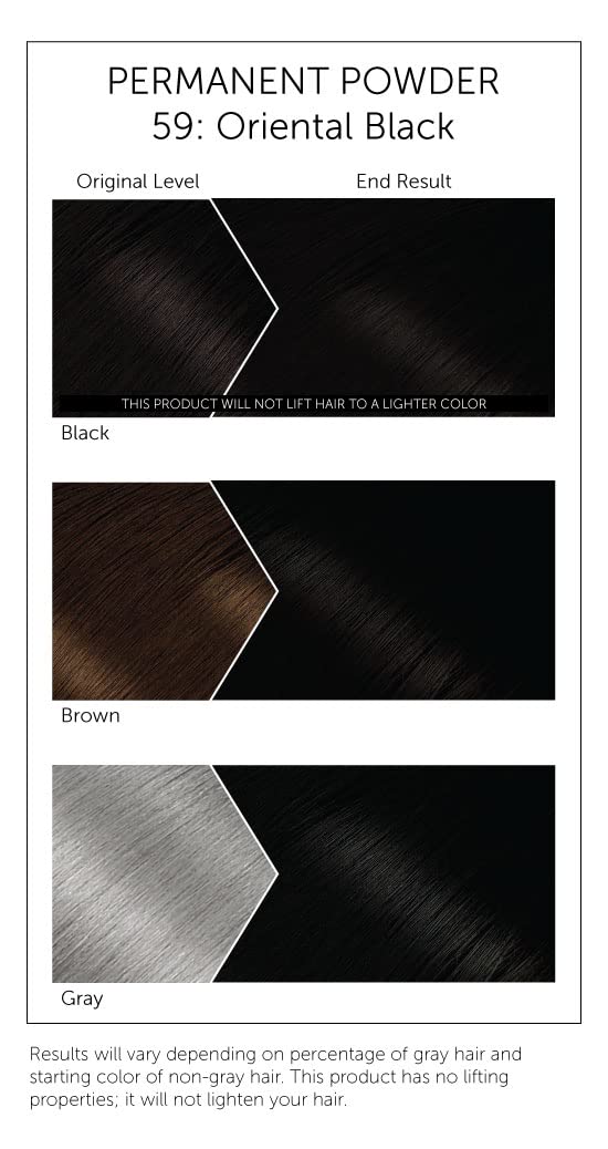 Bigen Oriental Black Permanent Hair Color Powder | 6 Pack for Long-Lasting Color