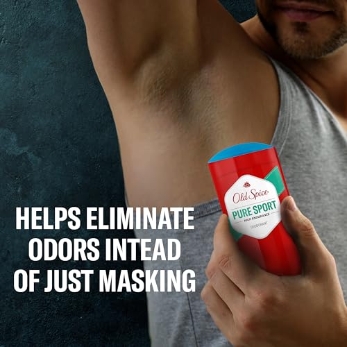 Old Spice Aluminum Free Deodorant For Men, High Endurance, 24/7 Sweat Defense & Odor Protection, 24/7 Freshness & Lasting Scent, Pure Sport Scent, 3.0 oz (Pack of 2)