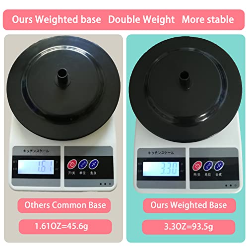 Wig Stand 1PC Adjustable Height Black Plastic Wig Head Stand Portable Wig Holder Stands Non-Slip Wig Head Holders Sturdy for Multiple Wigs and Hats Styling Drying Display