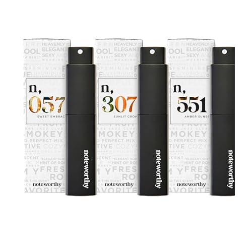 Noteworthy Essentials Trio Travel Spray Bundle ? 3-Piece Fragrance Set for Men & Women, Long-Lasting Perfume, TSA-Approved, Perfect for Gift Giving