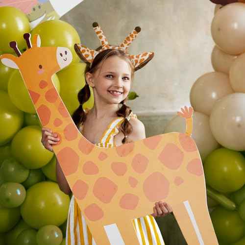 Beviliu Giraffe Ears Headband, Giraffe Costume for Halloween Christmas Festival Theme Party Animal Cosplay Antler Headwear, 1Pack