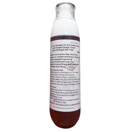 Joy Garden Herbal Scalp Tonic ? Nourishing & Oil-Free Fo-Ti and Arborvitae