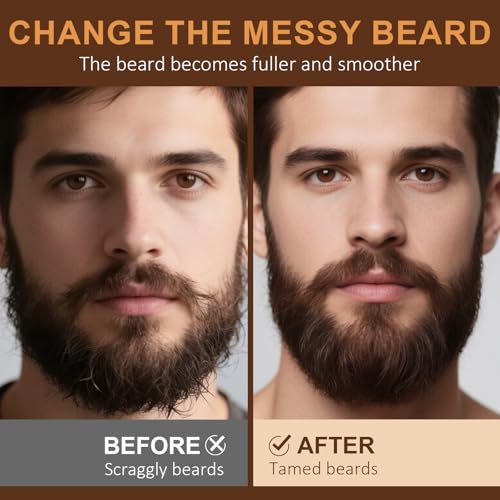 XIKEZAN 5 Pack Beard Oil Set w/Sandalwood, Orange, Vanilla, Cedarwood, Unscented for Beard Care, Moisturizing, Soften,Birthday Gifts for Men Him Dad Husband Christmas Gifts Stocking Stuffers