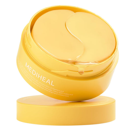 MEDIHEAL Vita Collagen Under Eye Patches - Korean Hydrogel Eye Pads (60 patches) with 7 Vitamin & 5 Micro Collagen - Improves Puffy Eyes & Provides Healthy Glow - Moisturizing & Non Irritating