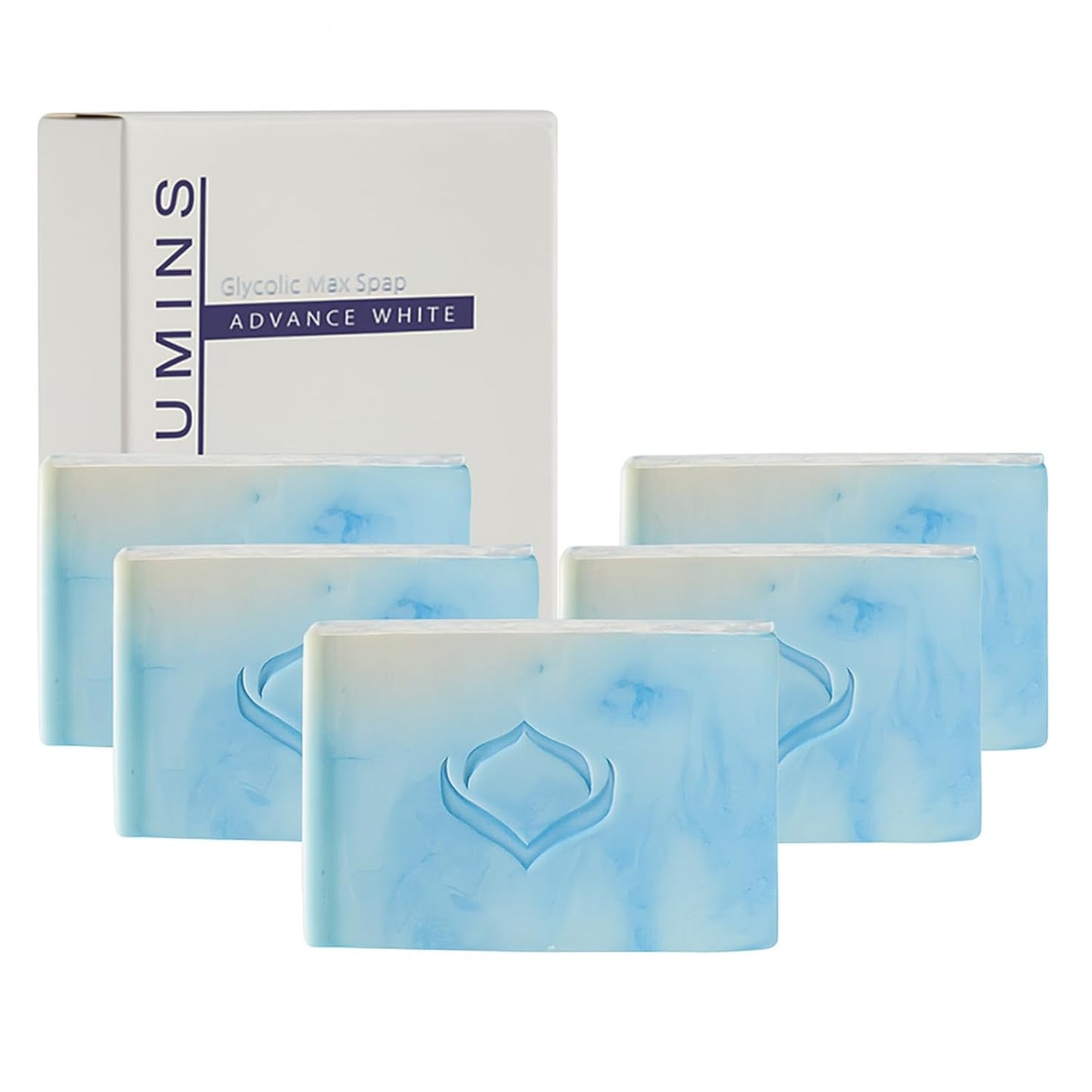 Glycolic Acid Soap Bar with Aloe & Salicylic Acid - Gentle AHA Exfoliating Soap for Smoother Skin | 135g x 5 Bars