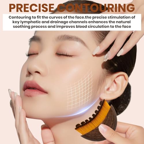 2025New Lymphatic Contour Face Brush, DLymphatic Drainage Massager for Face, Dry Brush, Chin & Jawline Sculpting, Ergonomically Designed to Fit The Skin Precisely and Relieve Fatigue (1pcs)