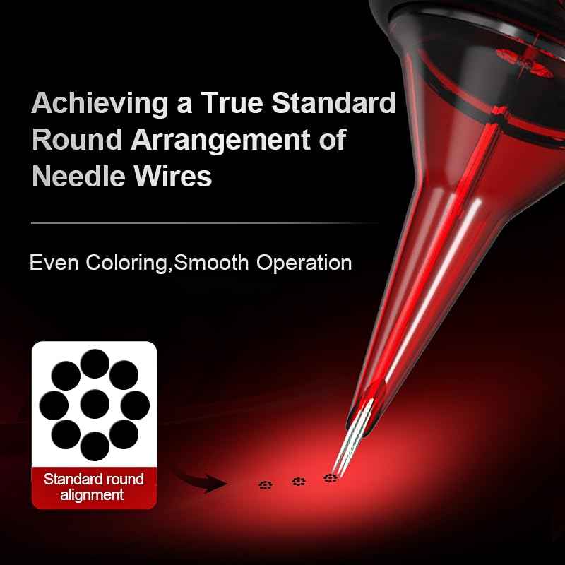 OG PRODUCE Tattoo Cartridge Needles 20Pcs Round Liner/Round Shader/Magum/Mix Bugpin Disposable Tattoo Needles Cartridge for Rotary Tattoo Machine Pen Gun (MIX)