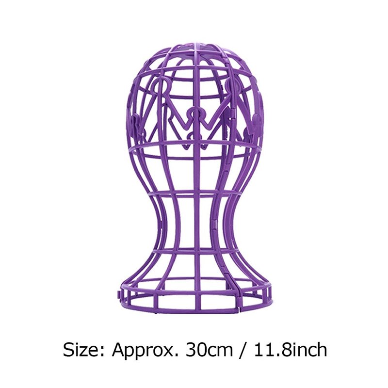 MAVIS LAVEN 2 Colors ABS Foldable Wig Stand Holder, Plastic Wig Display Support Stand Lightweight Hairpieces Display Folding Wig Dry Head Wig Hat Holder()