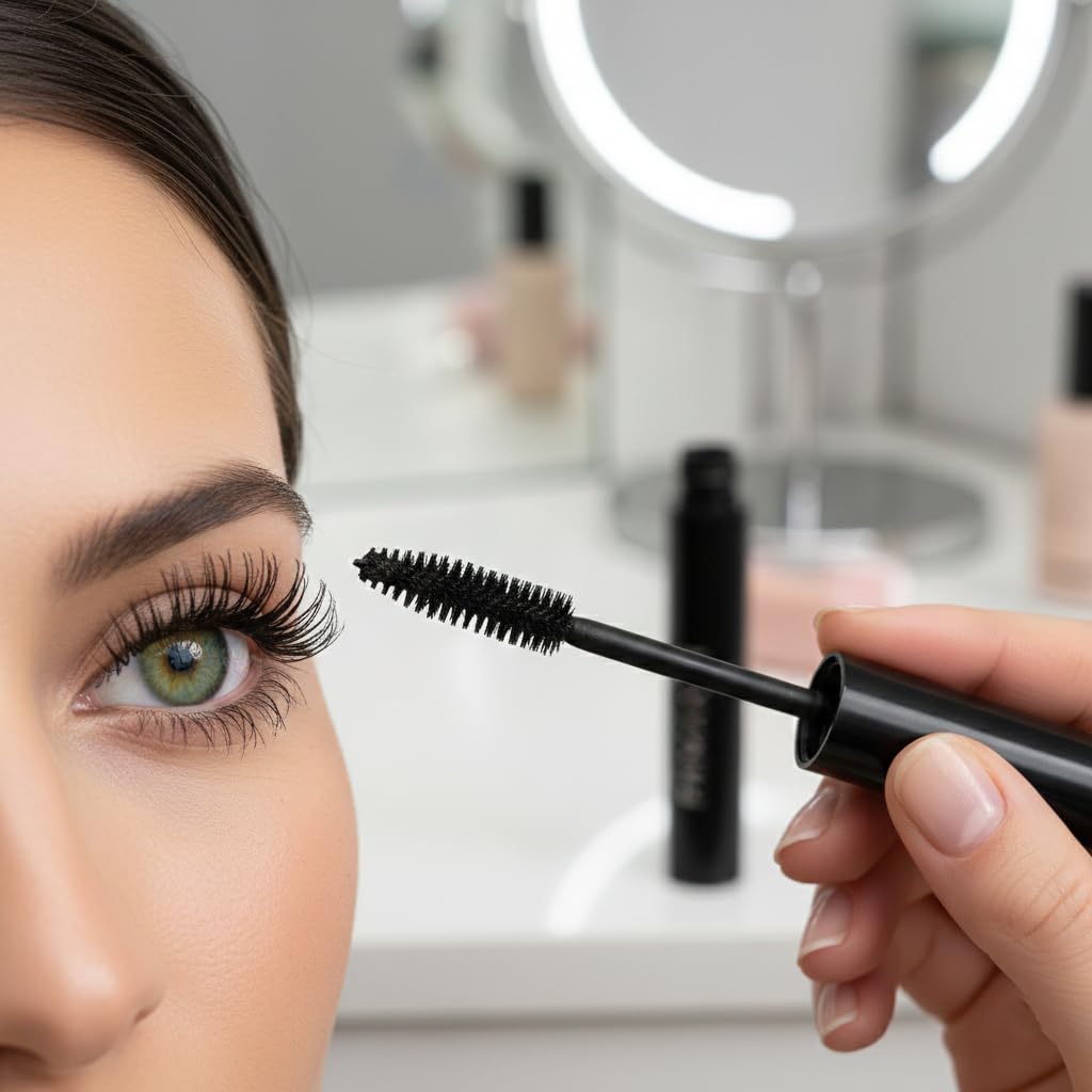 FARMASi Eyebrow Mascara Makeup, Shapes Eyebrows, Voluminous, Looking, Buildable & Defining Brow Mascara, Waterproof, Ebony, 0.17 Fl Oz