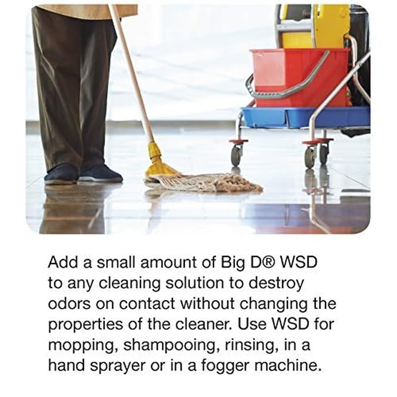 Big D 1673 Water Soluble Deodorant, Clean Breeze Fragrance, 1 Gallon (Pack of 4) - Add to any cleaning solution - Ideal for use in hotels, food service, health care, schools and institutions