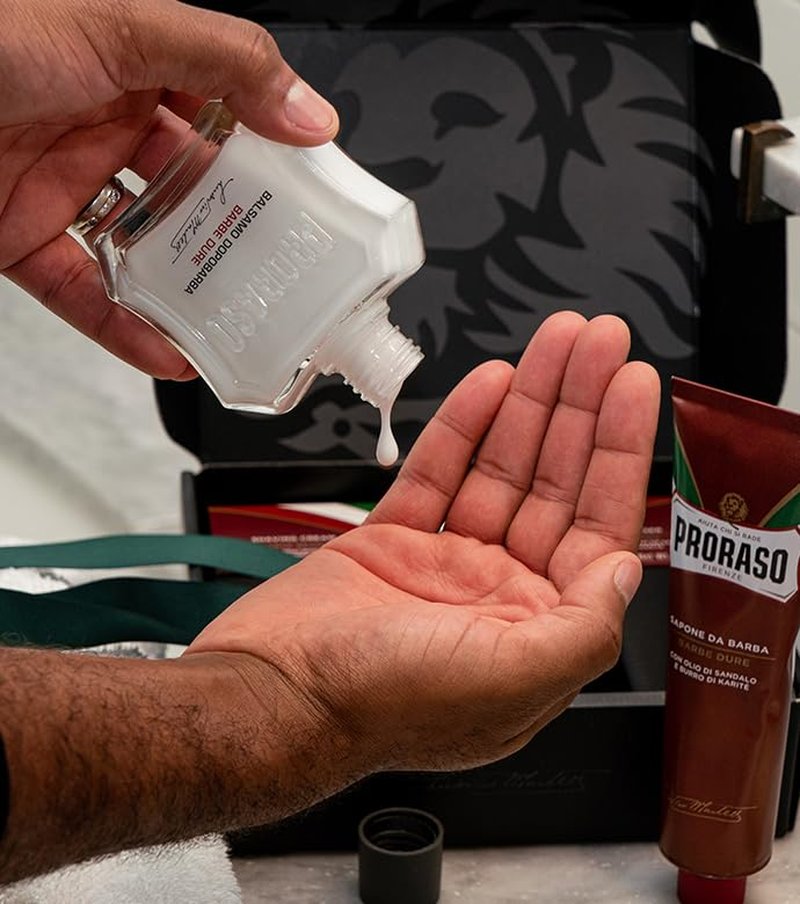 Proraso Shaving Kit - Nourishing Cream & Balm for Coarse Beards | Premium Italian Duo Gift Set for Men