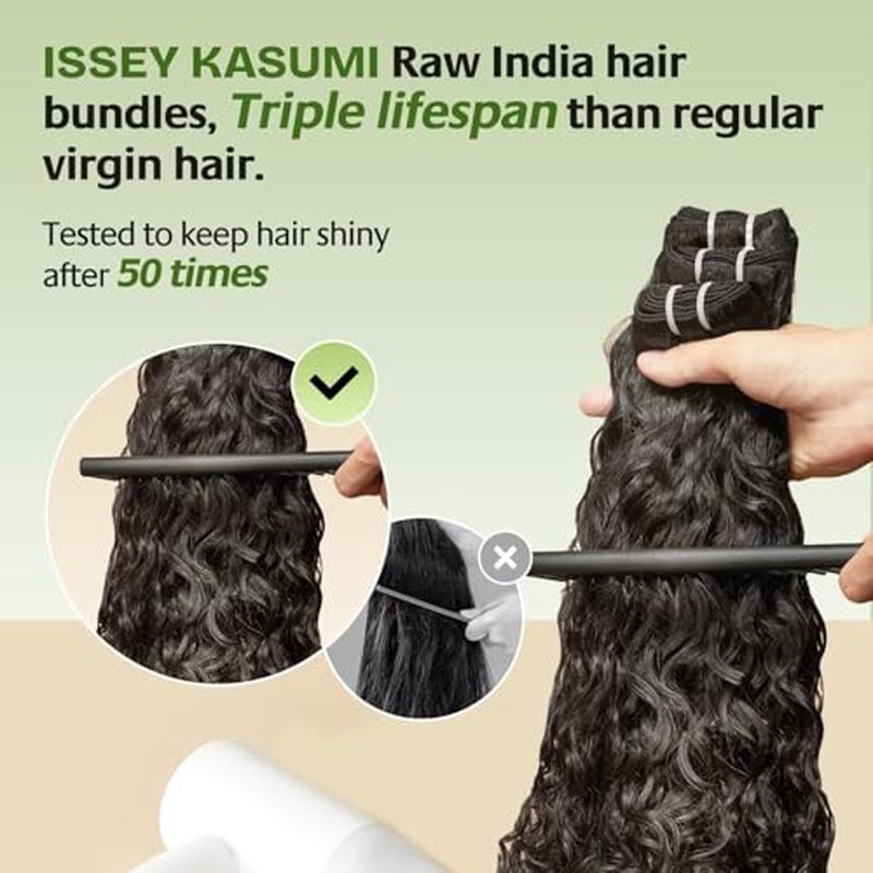 Raw Indian Human Hair Single Bundle,Triple Lifespan Than Regular Virgin Hair,In-Store Quality,Online Price! 100% Raw Indian Hair Bundles Water Wave Raw Hair Bundles 20 Inch