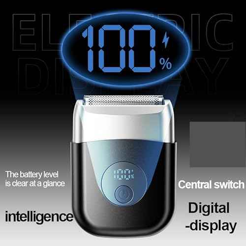 Electric Foil Shavers for Men, New Mini Electric Razor with 3 Floating Blades, LED Display, USB-C Fast Rechargeable, Travel Portable Beard Trimmer for Men, Gifts for Dad Him (Black)