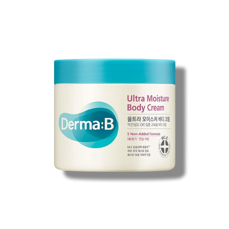 Derma B Ultra Moisture Body Cream - Deep Hydration Moisturizer for Dry Skin | 14.54 fl oz (430ml)