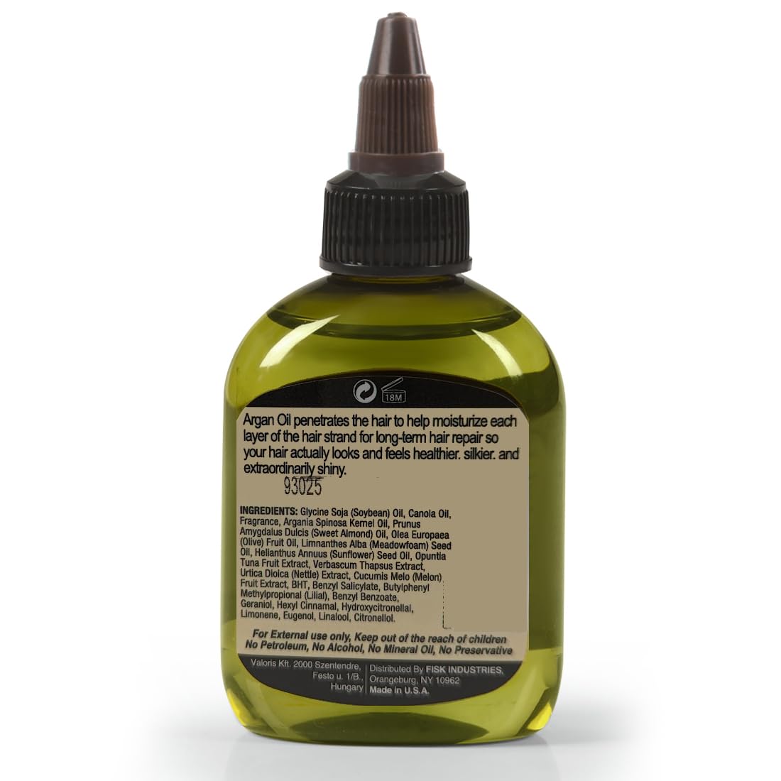 Difeel Argan Hair Oil Blend 7.1 Ounce - for Dry & Damaged Hair, Helps Improve Shine, Softness & Manageability, Lightweight Hair Treatment