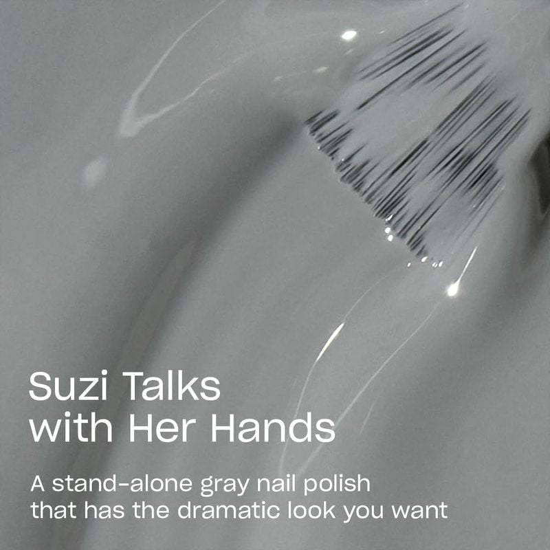 OPI Nail Lacquer Suzi Talks with Her Hands | Opaque Muted Gray Crème Chip Resistant Nail Polish | Muse of Milan Collection