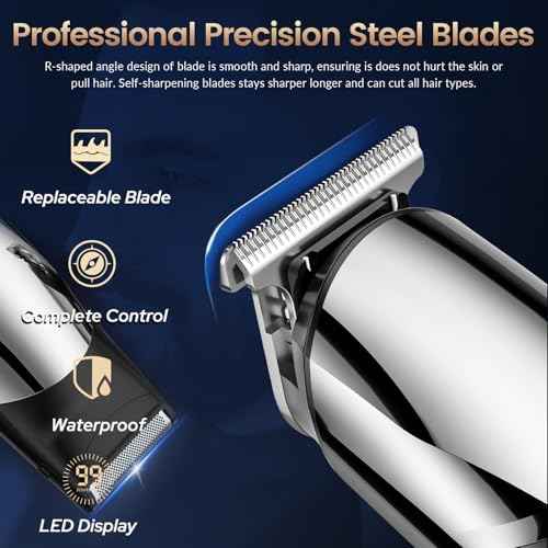Beard Trimmer & Hair Clippers for Men, Electric Razor & Shaver for Nose Body Face Mustache, Cordless Hair Trimmer, Waterproof Men's Grooming Kit, Gifts for Men Husband Father