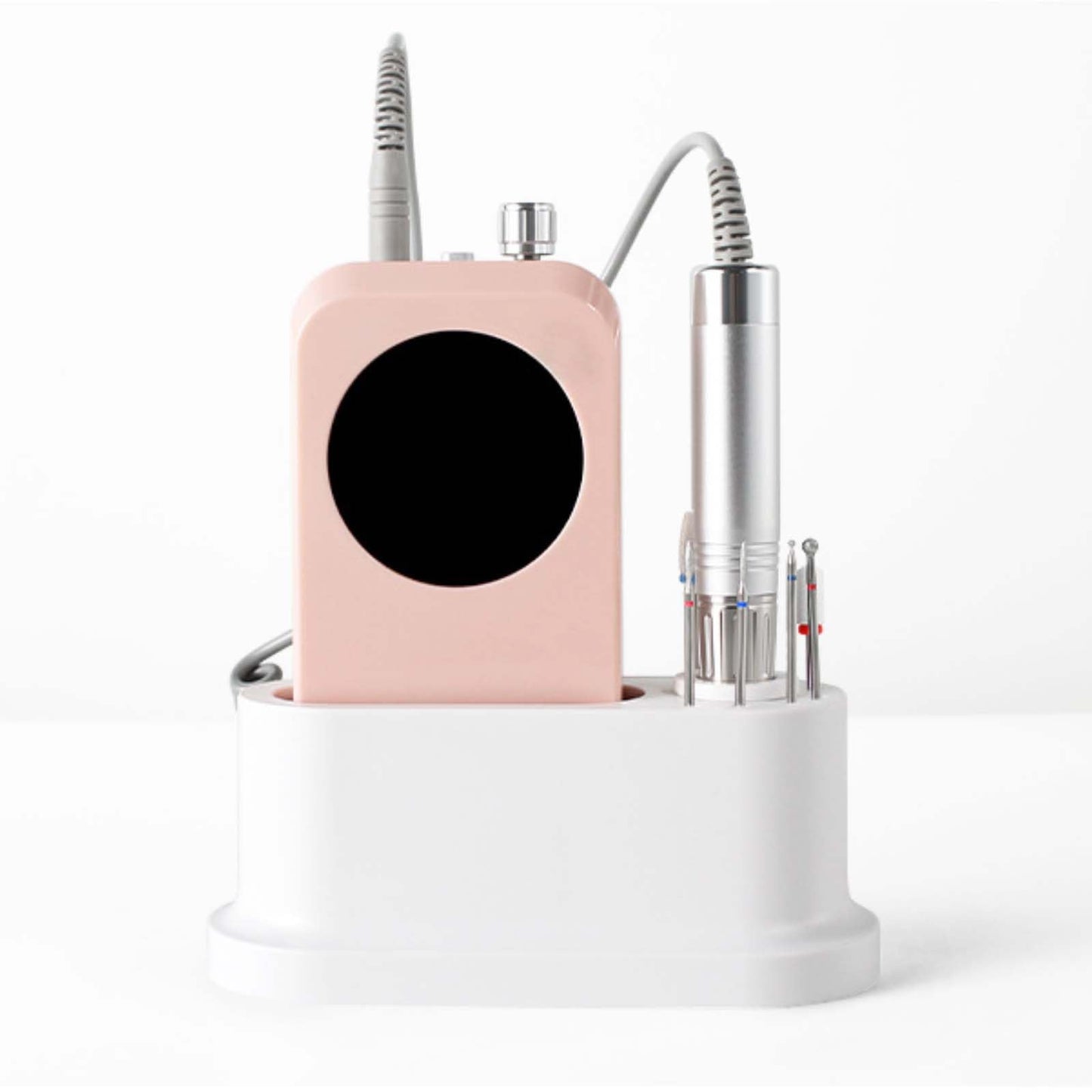 CHOOSE-IT Nail Drill Holder and Grinding Bit Storage Box | 8-Bit Organizer for Nail Drill Machine | ABS Desktop Storage Case for Home & Salon Use