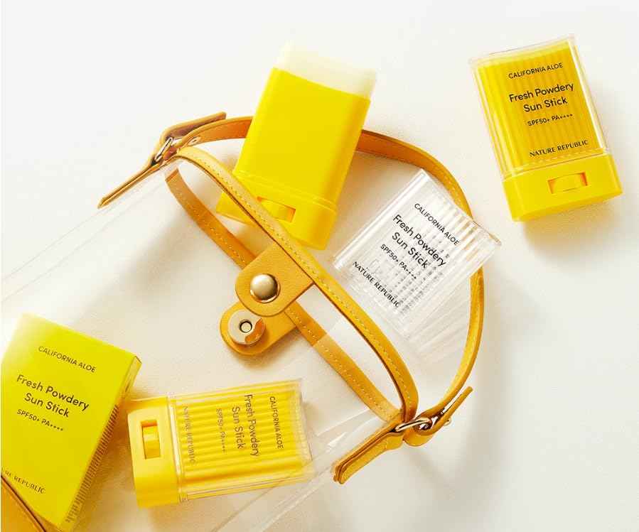 BC233 California Aloe Fresh Powdery Sun Stick, Suncream, Sunscreen SPF50+ PA++++ (24g 0.77 oz), 1 Count (Pack of 1)