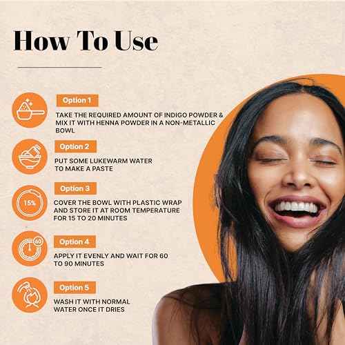 Just Jaivik 100% Organic Indigo Powder - 227 gms / 1/2 LB Pound / 08 Oz - Indigofera Tinctoria- A 100% Organic Hair Dye - Color your hair dark brown to black with Henna