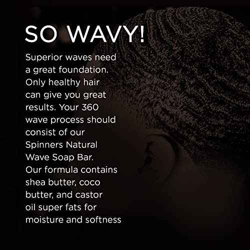 Xotics Spinners Wave Soap Bar for Men Women with Cocoa & Shea Butter 5oz | All Natural 360 Wave Shampoo Bar Handmade | 100% Pure Organic Wavy Hair Soap Bar