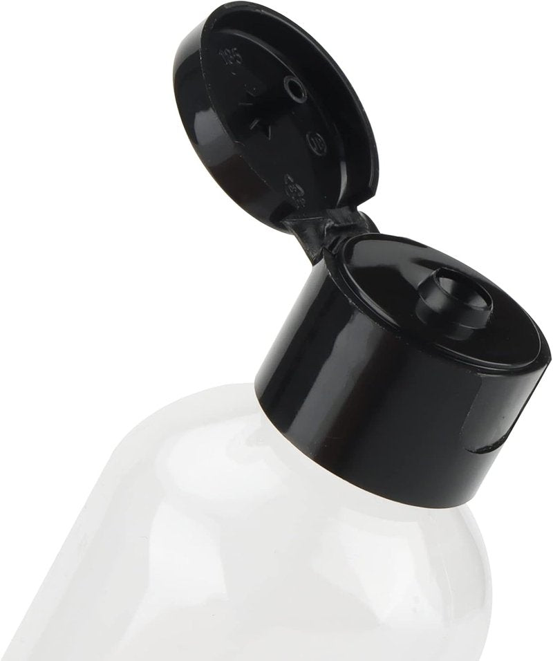 Clear Plastic Travel Bottles - 60 Pack 4 Oz Refillable Containers with Flip Caps | Ideal for Shampoo & Cream