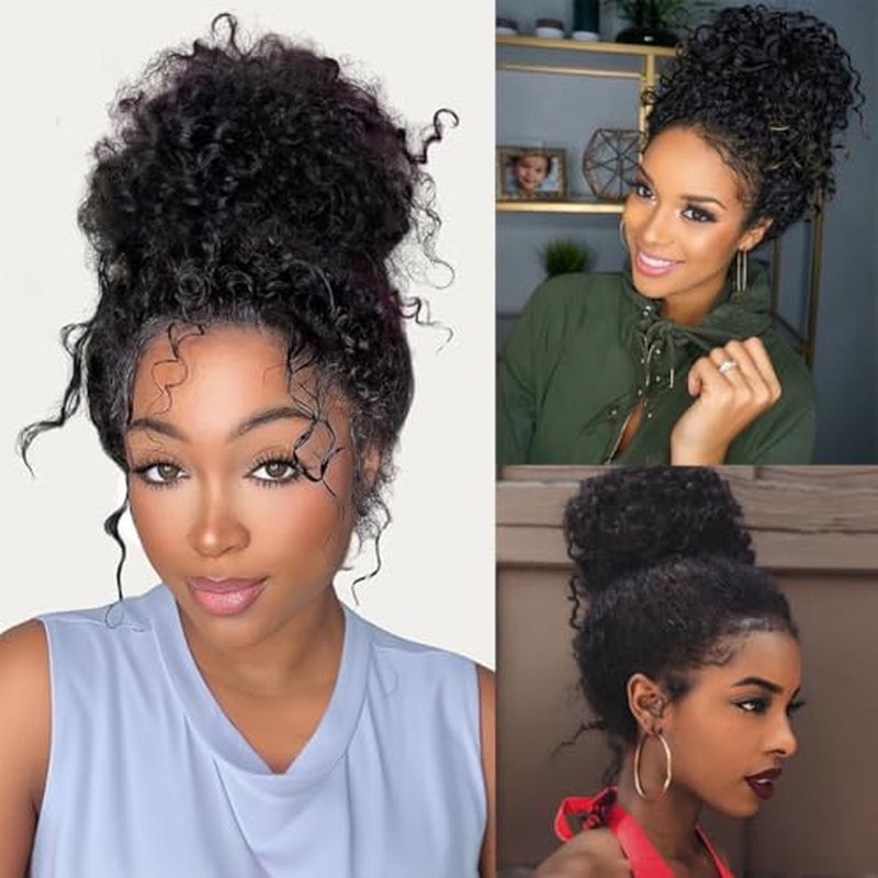 Hidden Strap 360 Lace Front Wigs Human Hair Deep Wave Lace Front GluelessWigs Human Hair Pre Plucked with Drawstring 200% Density 360 Full Lace Frontal Wigs for Black Women 16 Inch