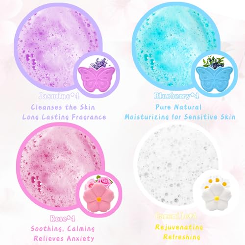 Bath Foot Bombs, 16 Pack Foot Soak with Bath Salt and Tea Tree Oil. Organic Natural Handmade Aroma Pure Essential Oil Bubble Foot Balls for Foot Callus, Dry Cracked, Stubborn Foot Odor Scent.