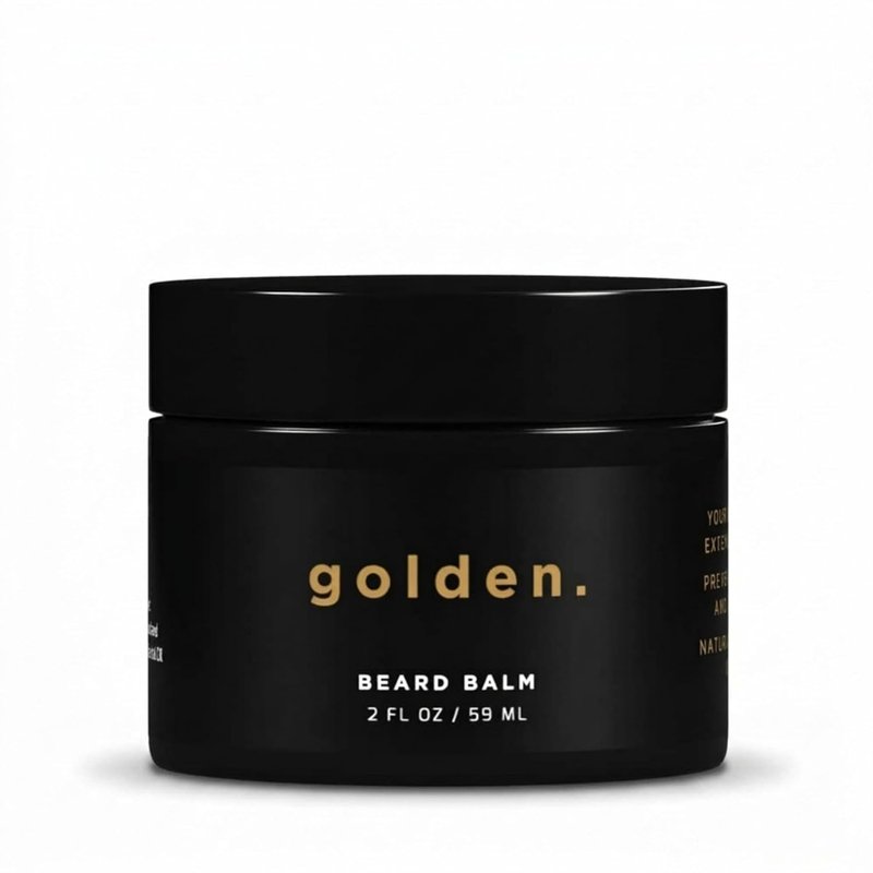 Beard Balm for Men - Tame Flyaways & Promote Thicker Growth - Natural Shea & Mango Butter, 2oz | Fresh Scent