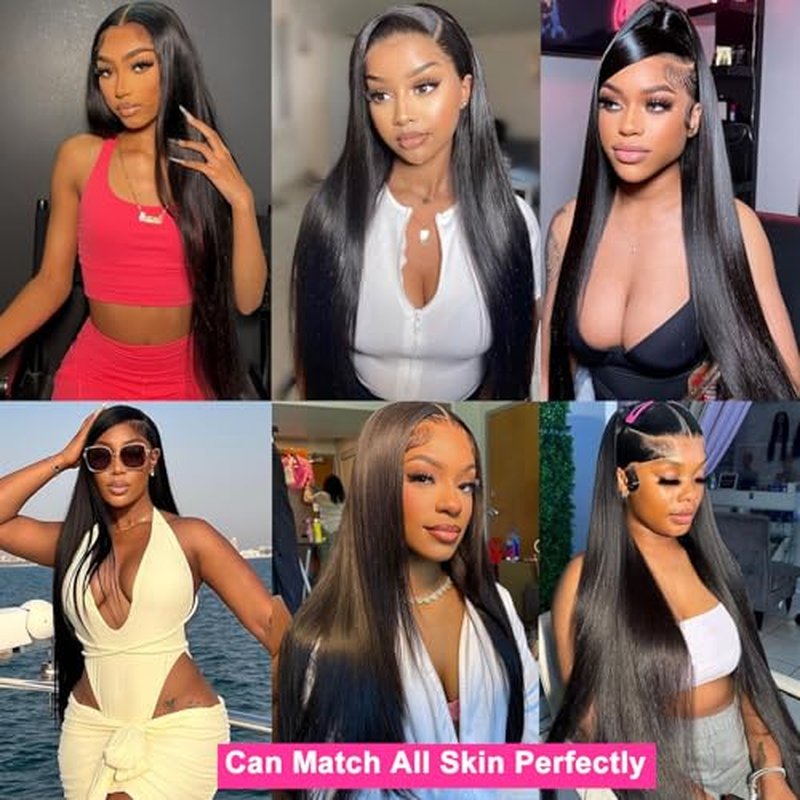 30 Inch 13x6 Lace Front Wigs Human Hair Straight HD Lace Front Wigs Human Hair Pre Plucked Straight Wigs Human Hair 13x6 Straight Lace Frontal Wigs 200 Density Glueless Wigs Human Hair for Women