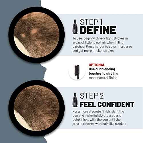 VOID Homme Beard Pen Filler for Men (Pack of 4) Instant Beard Pen & Filler Beard Pencil, Easy Beard Pen Liner, Beard Filler Pen for Beard Filling Pen Kit & Beard Marker, Waterproof Pen (Black)