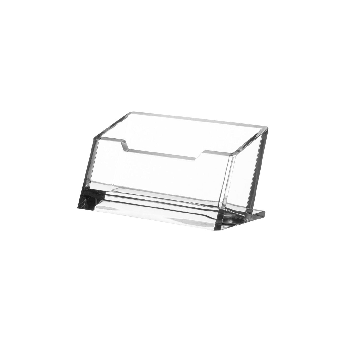 Kantek Acrylic Business Card Holder, Fits 80 Business Cards, 4.1-Inch Wide x 1.9-Inch Deep x 2.1-Inch High, Clear (AD30)