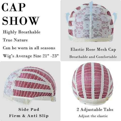 PARK YUN Long Straight Pink Wig with Bangs for Women 26 Inch Neon Pink Hair Synthetic Heat Resistant Pastel Layered Wig Sexy Colored Rose Gold Wigs for Cosplay Christmas Gifts Party