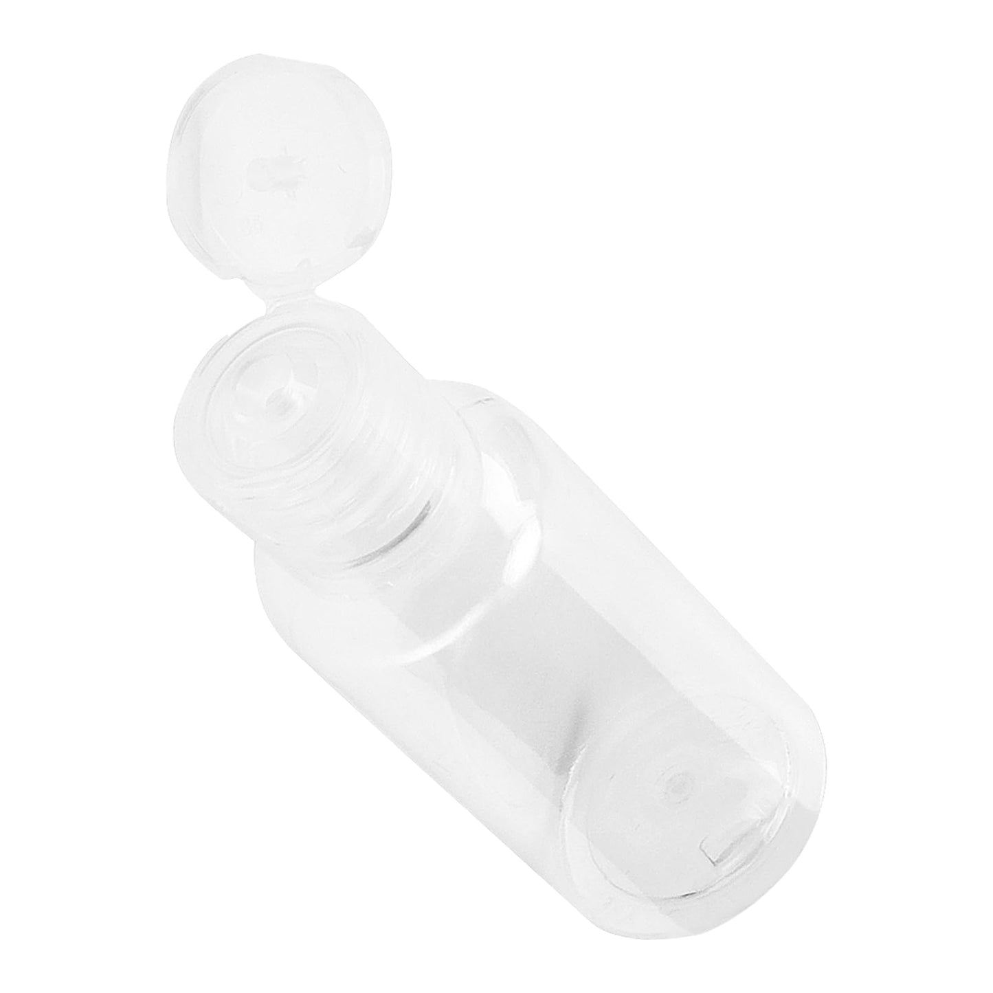 GINLANK 120 PCS 1oz/30ml Clear Empty Travel Bottles, Round Empty Bottles with Flip Cap, Plastic Sample Bottle Container for Shampoo Lotions Shower Gel Makeup